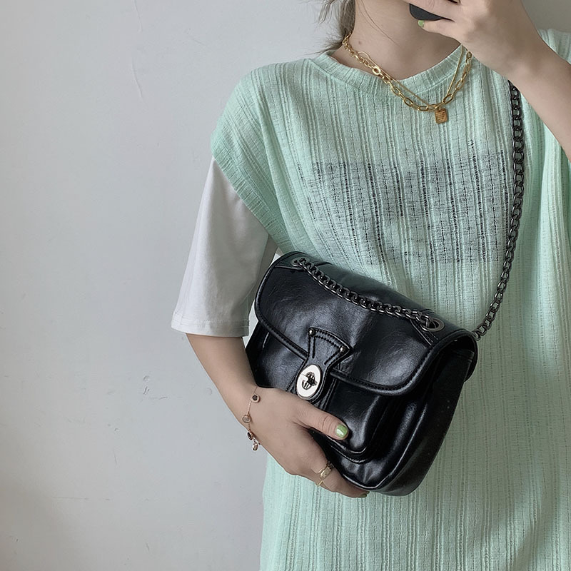 inschick PU crossbody torba u street trend stilu, mala kvadratna torba, vodoravni kvadratni oblik, džep sa zipom