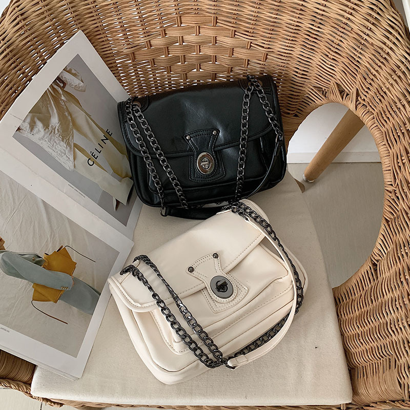 inschick PU crossbody torba u street trend stilu, mala kvadratna torba, vodoravni kvadratni oblik, džep sa zipom