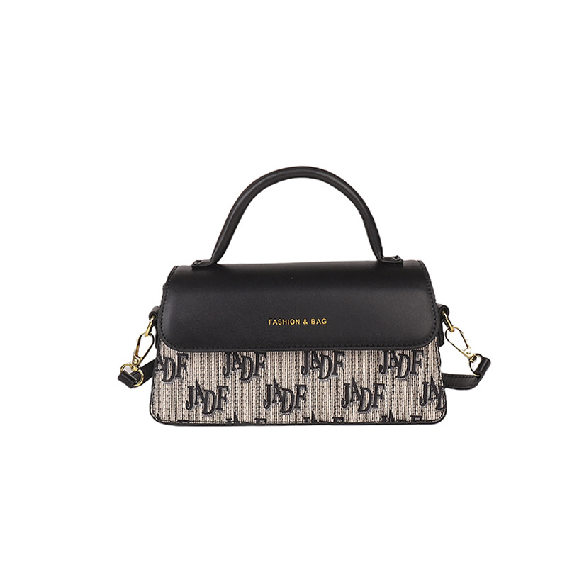 Korejskog stila modna mala kvadratna torbica od PU, vodoravnog kvadratnog oblika, zatvaranje preklopom, podstava od sintetičke kože