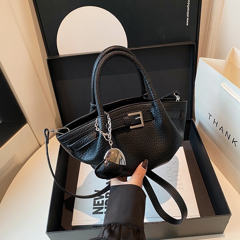 Torbica za žene od PU, korejskog stila, uspravnog kvadratnog oblika, zatvarač, unutarnja pretinica za telefon, proljetno izdanje 2025