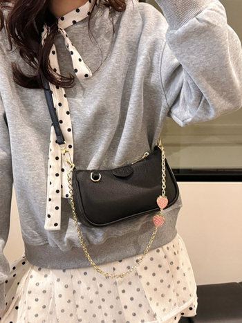 PU crossbody torba s lancem, horizontalni kvadratni oblik, zatvarač, pretinac za mobitel