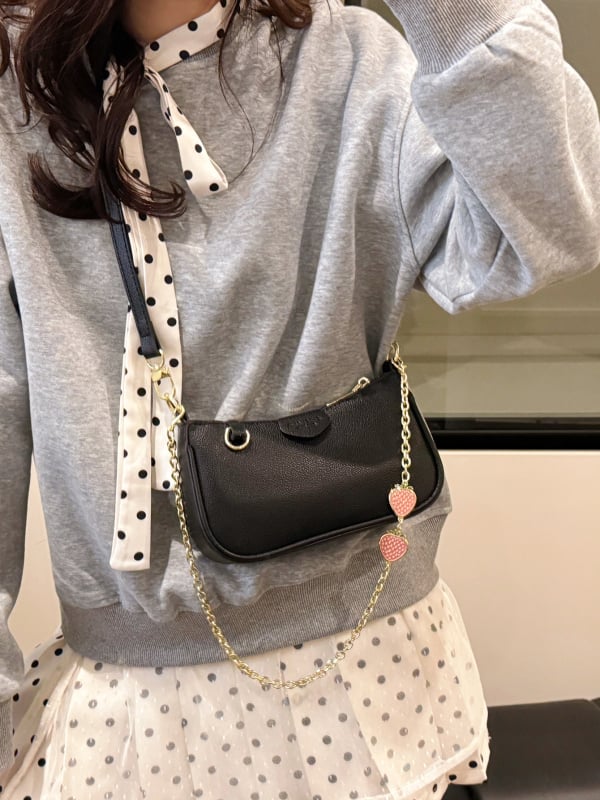 PU crossbody torba s lancem, horizontalni kvadratni oblik, zatvarač, pretinac za mobitel