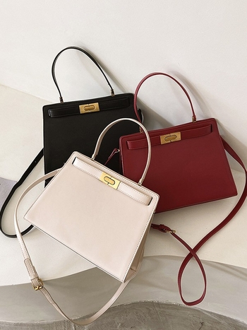 PU kožna crossbody torbica s vodoravnim kvadratnim oblikom, zatvarač, Zimska kolekcija 2025