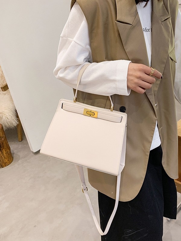 PU kožna crossbody torbica s vodoravnim kvadratnim oblikom, zatvarač, Zimska kolekcija 2025