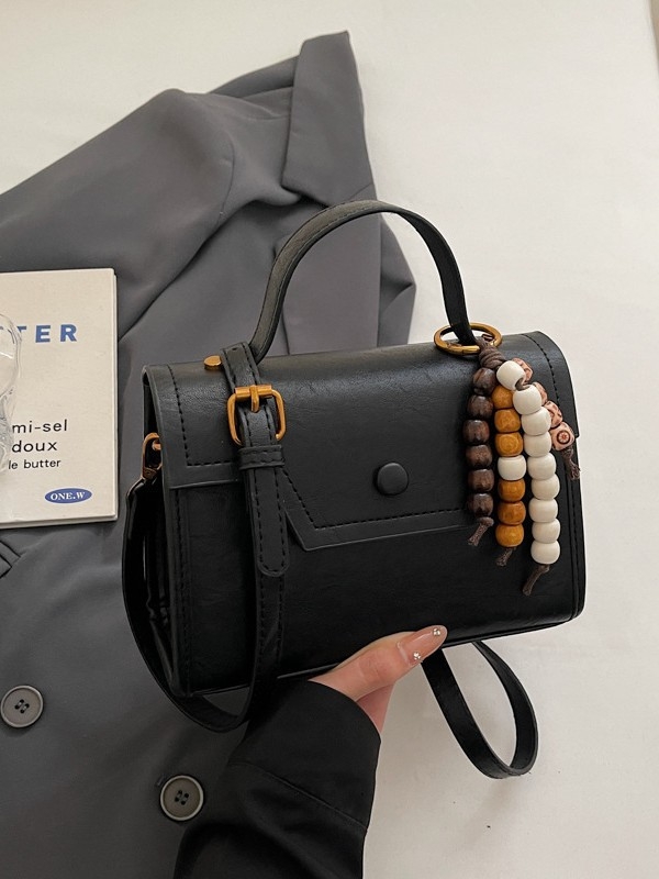 Crossbody torbica, PU materijal, horizontalni kvadratni oblik, otvorenje poklopac, unutarnja pretinica za dokumente