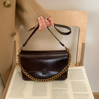 Korejska modna mala kvadratna crossbody torba od PU kože, otvor s poklopcem, horizontalni oblik, unutarnji džepovi sa zipom i džep za mobitel