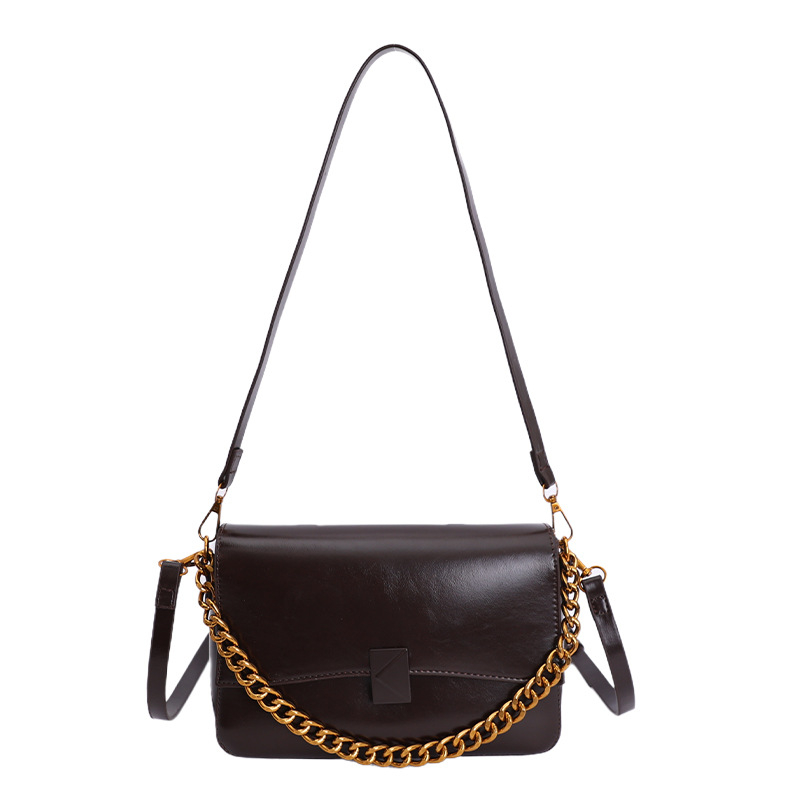 Korejska modna mala kvadratna crossbody torba od PU kože, otvor s poklopcem, horizontalni oblik, unutarnji džepovi sa zipom i džep za mobitel