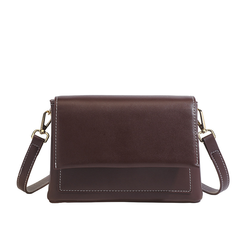 PU crossbody torba, gradski stil, s poklopcem, horizontalnog kvadratnog oblika, unutarnji džepovi sa zatvaračem: džep za telefon i ID