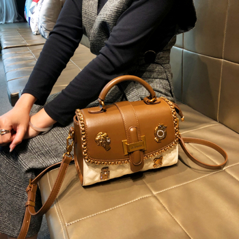 Krosbody torba preko ramena - goveđa koža, unisex stil, podstava od poliestera, Zima 2025