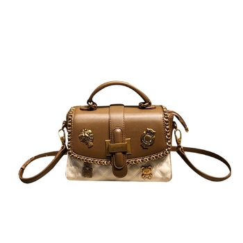 Krosbody torba preko ramena - goveđa koža, unisex stil, podstava od poliestera, Zima 2025