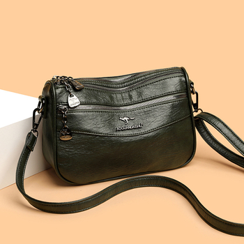 PU ženska crossbody torba, horizontalni kvadratni oblik, otvaranje zatvaračem, poliesterska podstava, unutarnja džep sa zatvaračem