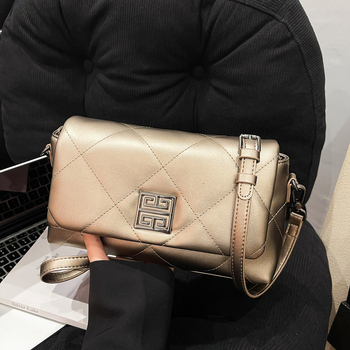 Torba za ramena s dijamantnim prešivanjem, PU materijal, zatvaranje s kapom, unutarnja zip kapsa, jednoručni remen, Zima 2025