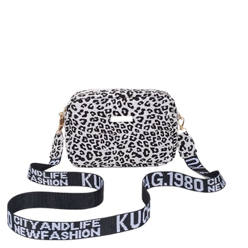Ženska torbica leopard uzorak PU materijala, crossbody torba, horizontalni kvadratni oblik, zatvarač, proljeće 2025