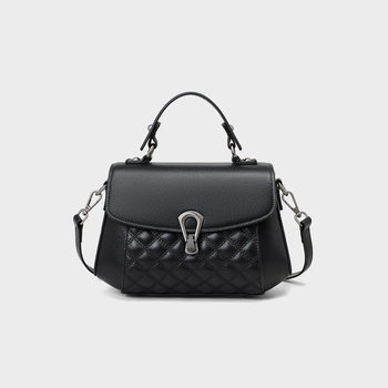 SEAMMER dámska taška — prešívaný horizontálny štvorcový dizajn z hovädzej kože (prvý vrstva) + syntetická koža, podšívka z textilu, uzáver prekrytý, vnútorná kapsa na zips a kapsa na identifikáciu, medzivrstva, jeden ramenný popruh, na denné nosenie, jeseň