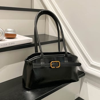 Torba za rame | Ulični stil, PU materijal, horizontalni kvadratni oblik, zatvaranje na zip, unutarnja džepna pretinac sa zipom | Zima 2025