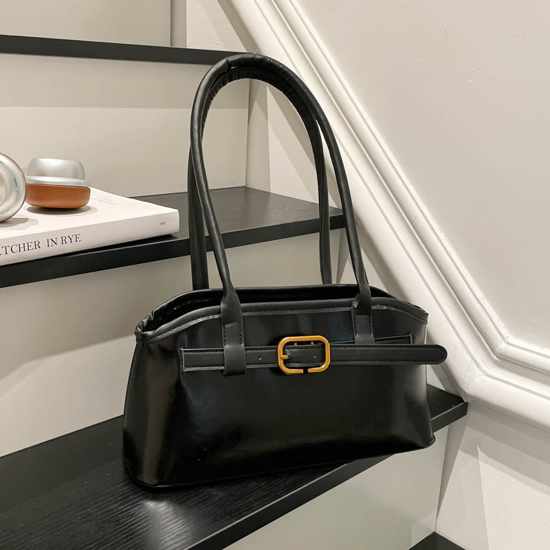 Torba za rame | Ulični stil, PU materijal, horizontalni kvadratni oblik, zatvaranje na zip, unutarnja džepna pretinac sa zipom | Zima 2025