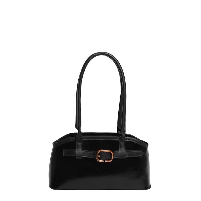 Torba za rame | Ulični stil, PU materijal, horizontalni kvadratni oblik, zatvaranje na zip, unutarnja džepna pretinac sa zipom | Zima 2025