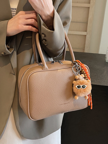 Ženska satchel torba: urbani jednostavan stil, PU koža, oblik jastuka, zatvaranje na zip, unutarnja džep za dokumente