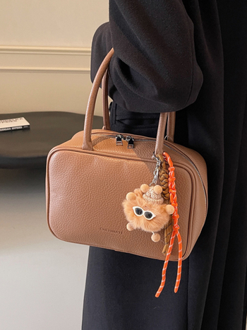 Ženska satchel torba: urbani jednostavan stil, PU koža, oblik jastuka, zatvaranje na zip, unutarnja džep za dokumente