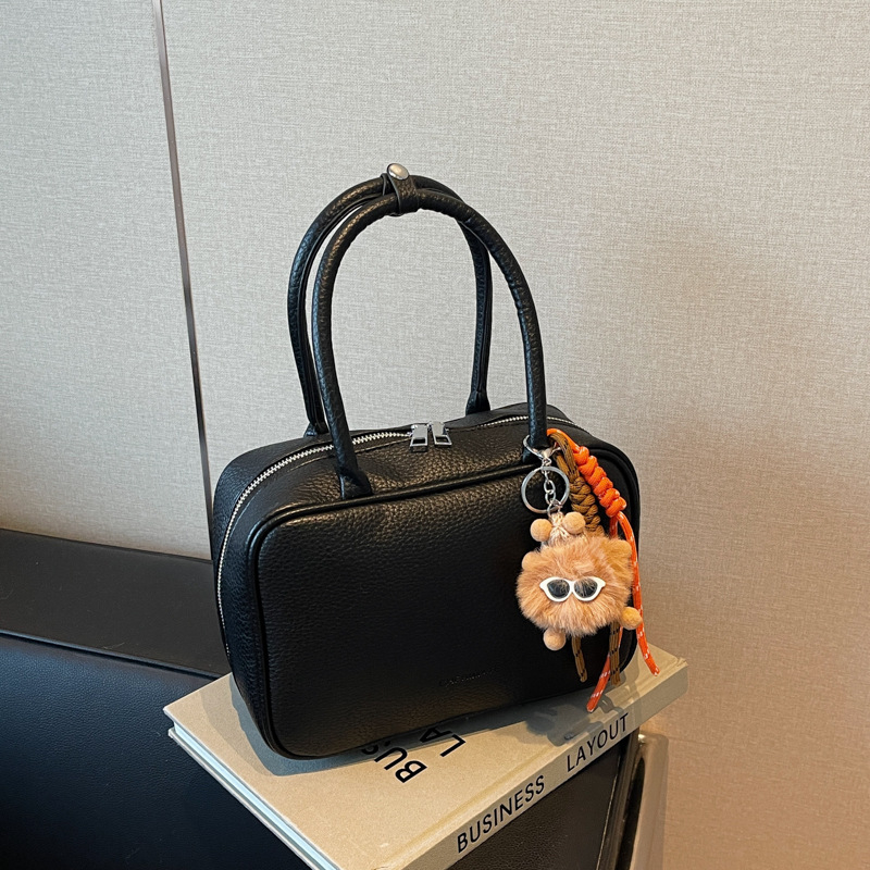 Ženska satchel torba: urbani jednostavan stil, PU koža, oblik jastuka, zatvaranje na zip, unutarnja džep za dokumente