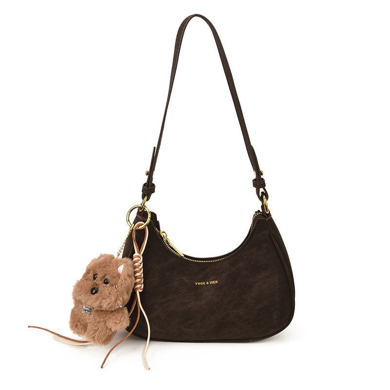 PU materijal crossbody torbica, gradska jednostavnost, horizontalan kvadratnog oblika, zatvarač, poliester podstava, zimska kolekcija 2025