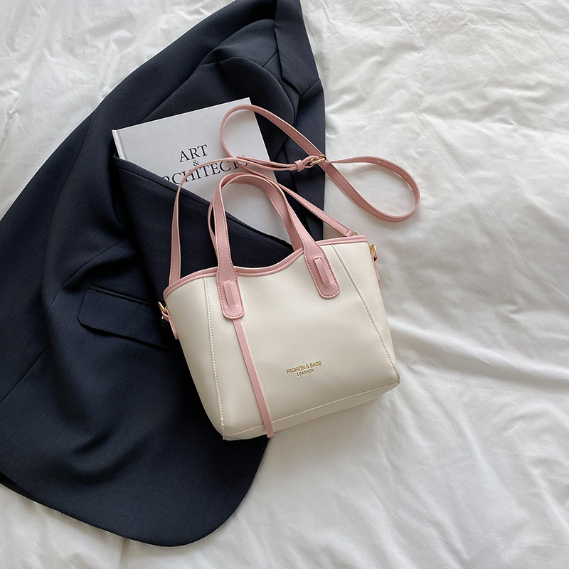 PU crossbody bucket taška, mestský minimalistický štýl, horizontálny štvorcový tvar, zipsové zapínanie, polyesterové vnútro