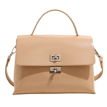 Chiquan luksuzna retro torbica za rame, PU, mala kvadratna forma, crossbody s zaključavanjem, bez podstave, svakodnevna upotreba