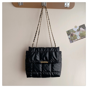 Crossbody torba — horizontalni kvadratni oblik, Oxford materijal, zatvarač s poklopcem, džep za telefon, poliester podstava, dvostruke naramenice