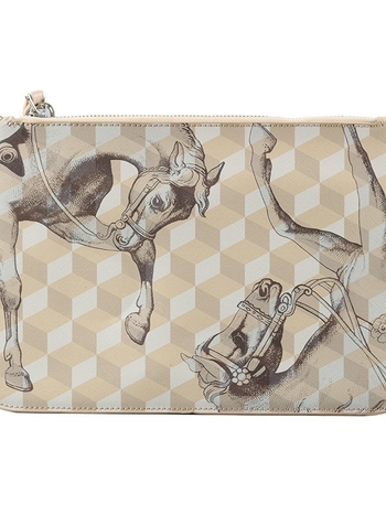 PU vodorovne štvorcová kabelka so zipsom, vrecká na telefón a dokumenty, podšívka z polyesteru