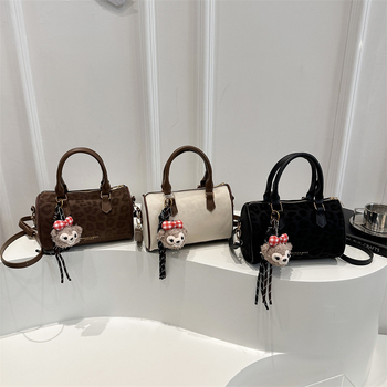 Ženska crossbody torba u korejskom stilu — PU, oblik jastuka, horizontalni kvadratni dizajn, zatvarač, unutarnja džep za mobitel