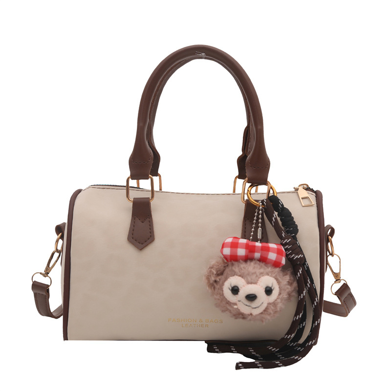 Ženska crossbody torba u korejskom stilu — PU, oblik jastuka, horizontalni kvadratni dizajn, zatvarač, unutarnja džep za mobitel