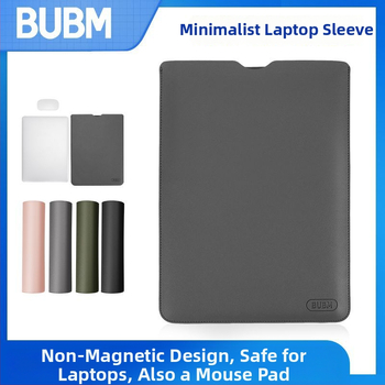 PU kožený obal na notebook, vodotesný a odolný voči opotrebeniu, s krytým otvorom, vnútorná priehradka na počítač, podšívka z umelej kože