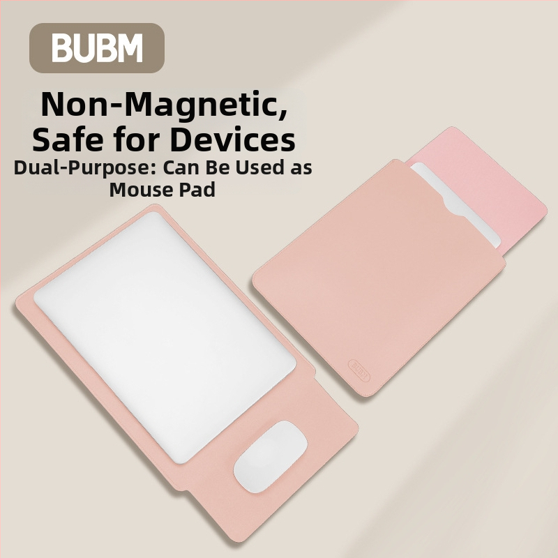 PU kožený obal na notebook, vodotesný a odolný voči opotrebeniu, s krytým otvorom, vnútorná priehradka na počítač, podšívka z umelej kože