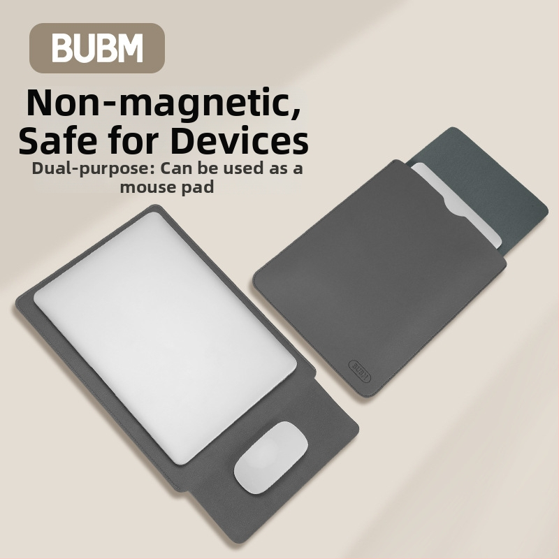 PU kožený obal na notebook, vodotesný a odolný voči opotrebeniu, s krytým otvorom, vnútorná priehradka na počítač, podšívka z umelej kože