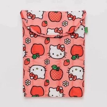 Torba za tablet i prijenosno računalo od najlona, podstava od pamuka, otisak anime mačke, stil mladi kampus, funkcija skladištenja