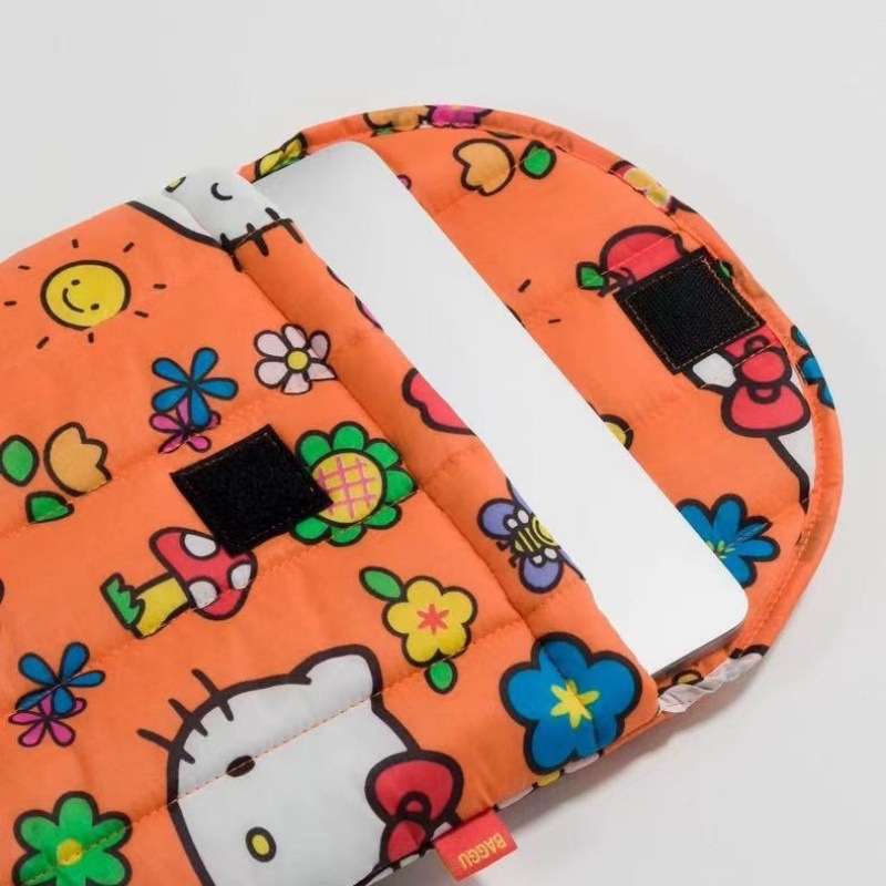 Torba za tablet i prijenosno računalo od najlona, podstava od pamuka, otisak anime mačke, stil mladi kampus, funkcija skladištenja