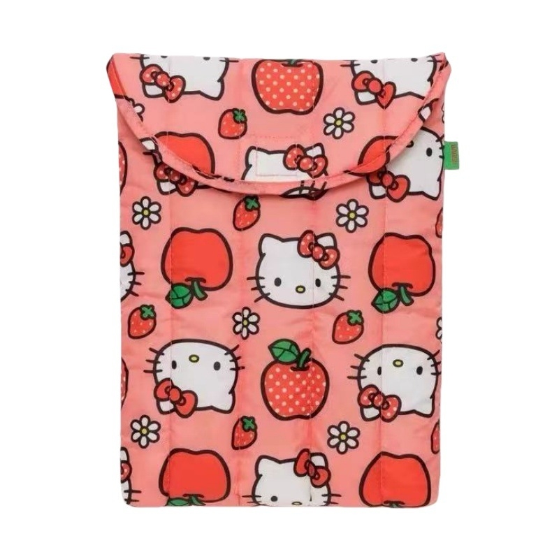 Torba za tablet i prijenosno računalo od najlona, podstava od pamuka, otisak anime mačke, stil mladi kampus, funkcija skladištenja