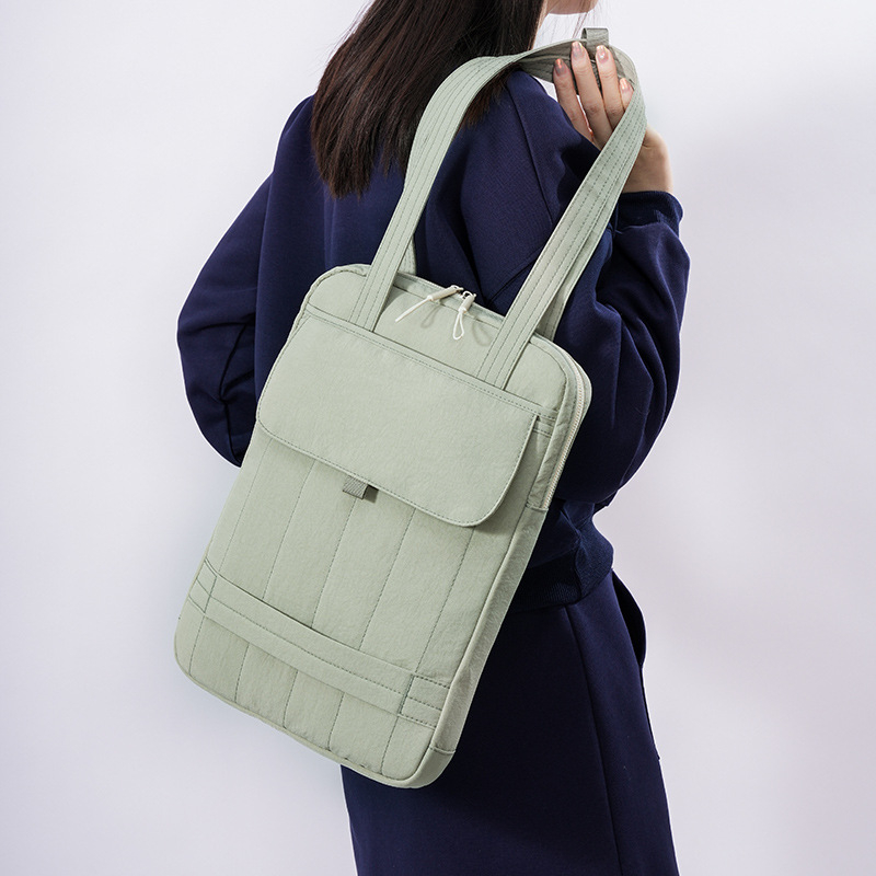 Brašna na notebook cez rameno s priedušným dizajnom, jednofarebný vzor, unisex, polyesterová podšívka, zimná edícia 2025