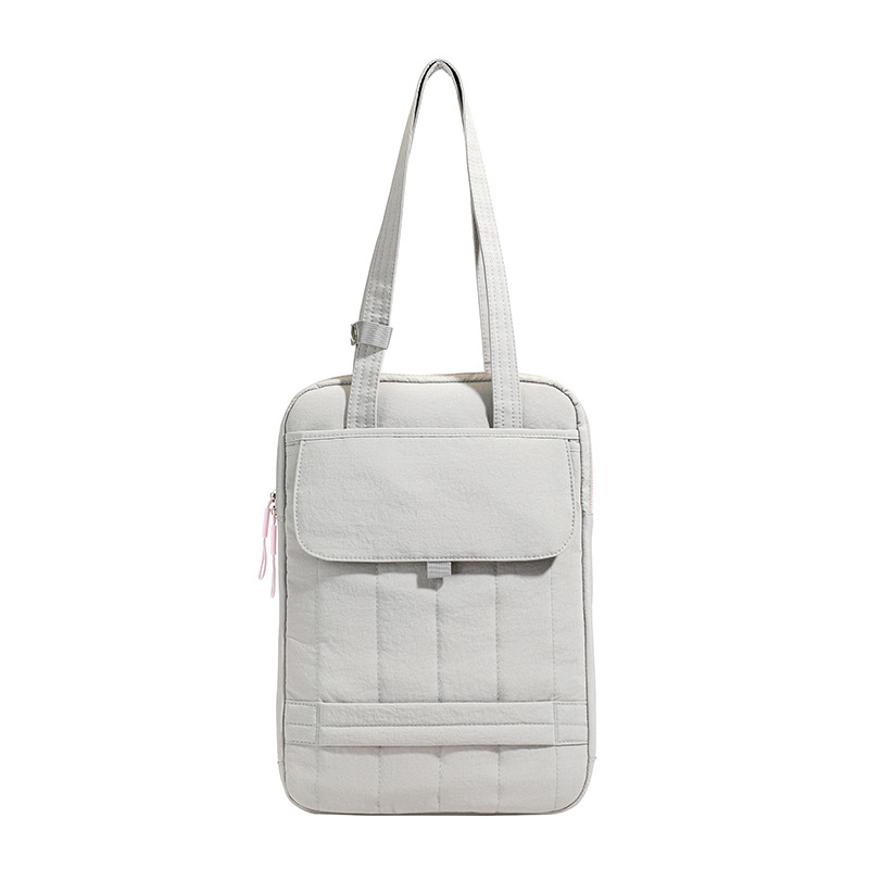 Brašna na notebook cez rameno s priedušným dizajnom, jednofarebný vzor, unisex, polyesterová podšívka, zimná edícia 2025