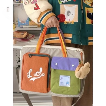 Geantă crossbody pentru laptop cu buzunar pentru tabletă – Dublă utilizare, Capacitate mare, Exterior PU, Interior din pânză (Primăvara 2025, Funcție: Altele, Gen: Masculin)