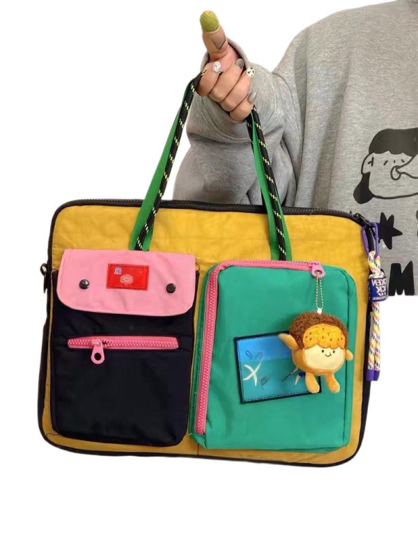 Geantă crossbody pentru laptop cu buzunar pentru tabletă – Dublă utilizare, Capacitate mare, Exterior PU, Interior din pânză (Primăvara 2025, Funcție: Altele, Gen: Masculin)