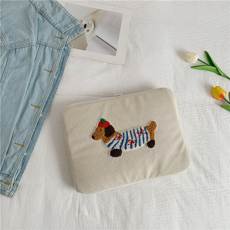 Θήκη λάπτοπ με προστασία από φθορές και κραδασμούς; εξωτερικό και επένδυση από πολυεστέρα; μοτίβο ζώων.