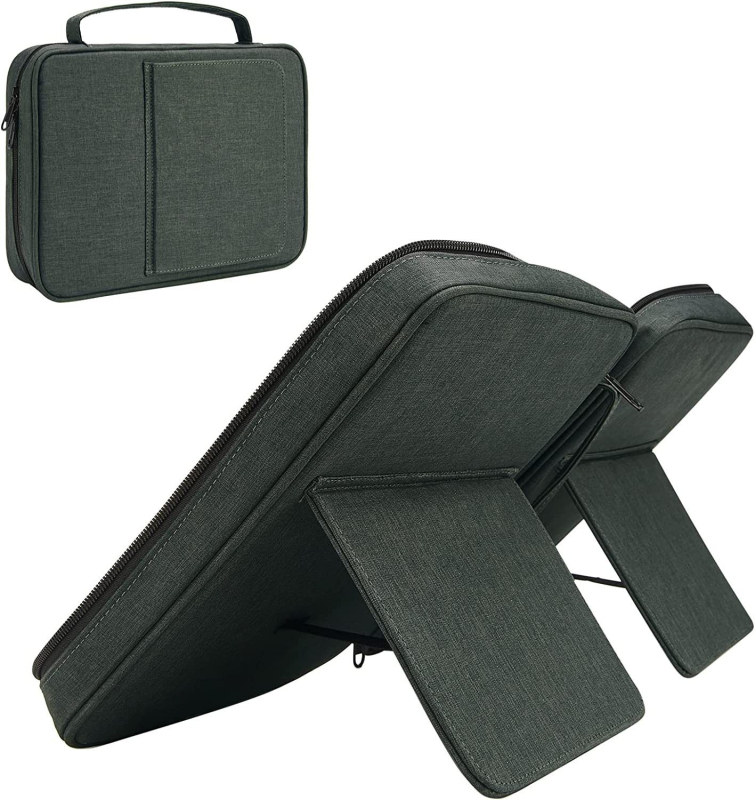 Ou Chuangmei Geantă poliester pentru cărți și tablete, cu suport de lectură portabil – Unisex