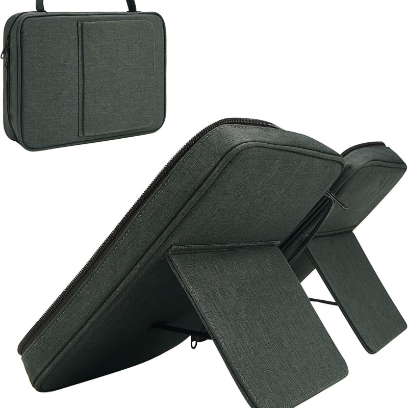 Ou Chuangmei Geantă poliester pentru cărți și tablete, cu suport de lectură portabil – Unisex