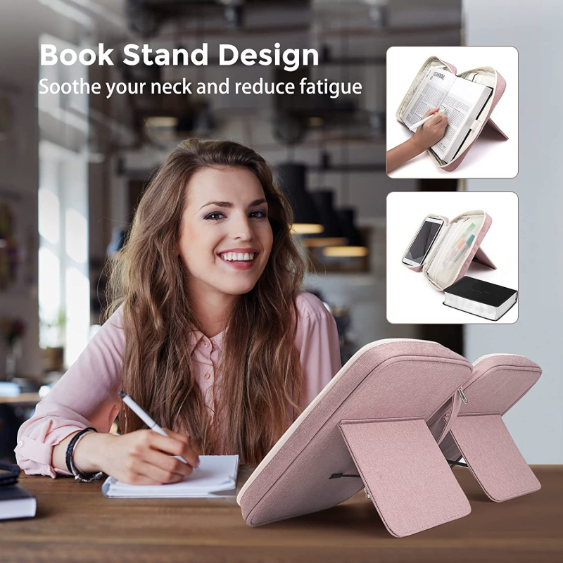 Ou Chuangmei Geantă poliester pentru cărți și tablete, cu suport de lectură portabil – Unisex