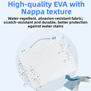 Tvrdý puzdro na notebook z EVA, vodotesný a odolný voči opotrebeniu, zapínanie na zips, teleskopická rúčka, vnútorné vrecká na karty