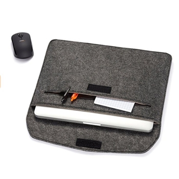 Eiropas un Amerikas stila felta datora soma un planšetes aizsargmaciņš; Velcro atvērums; iekšējā odere; iekšējie nodalījumi telefona, ID un datora kabatām; elpojoša, ūdensizturīga, nodilumizturīga; Yue Rong