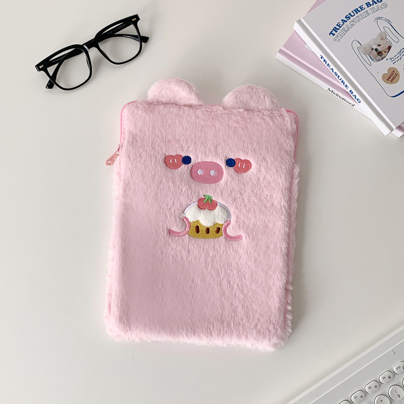 Torba za tablet od pliša s motivom životinja, dječji crtani stil, otporna na habanje, bez podstavke
