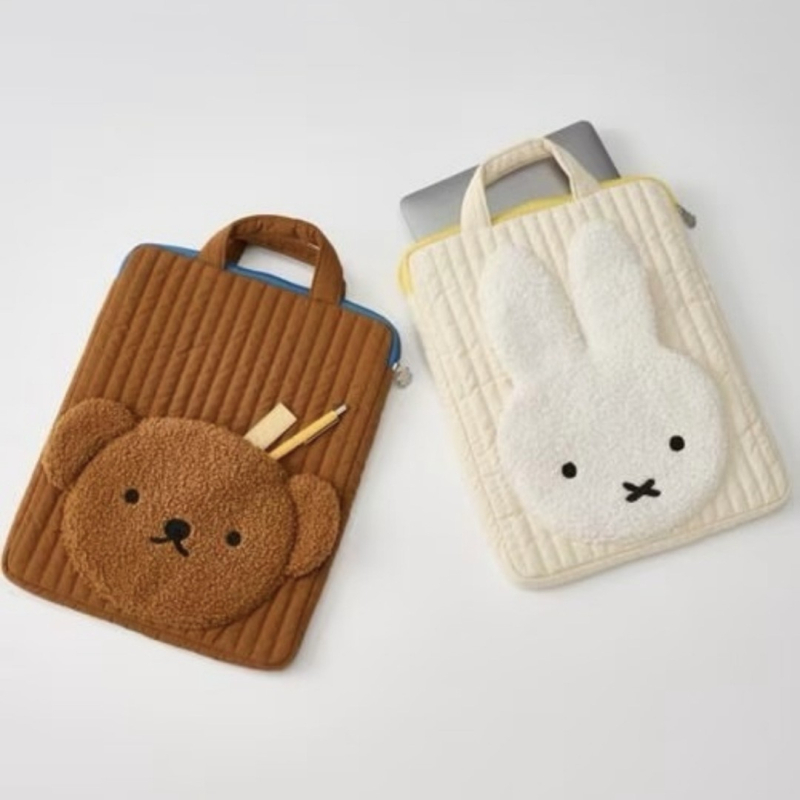 Θήκη tablet ανθεκτική στους κραδασμούς με μοτίβο χαριτωμένου λαγουδάκι-αρκούδας, νάιλον εξωτερικό και επένδυση, unisex, άνοιξη 2025