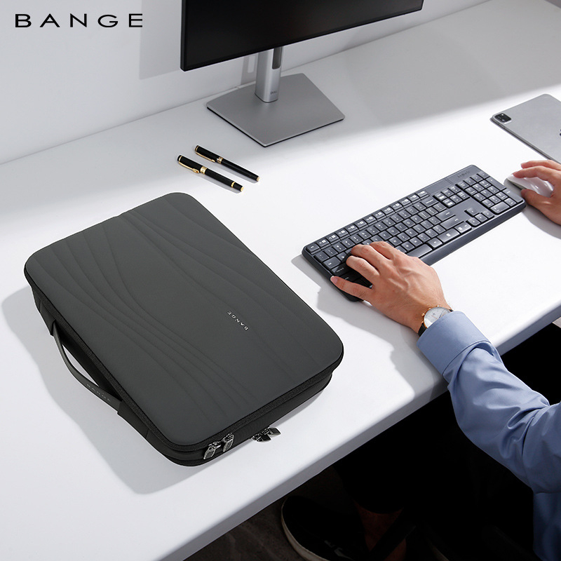 Geantă pentru laptop pentru bărbați, stil business, impermeabilă, spațiu pentru tabletă, urban minimalist (Material: Film; Căptușeală: Poliester; Stil: Urban; An/Sezon: Toamnă 2025; Brand: Class Song)